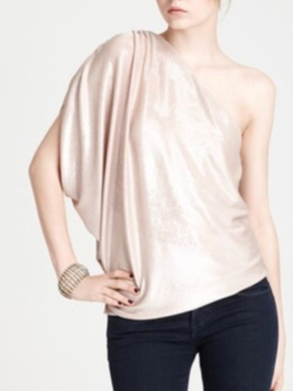 Alice + Olivia Hannah One Shoulder Top